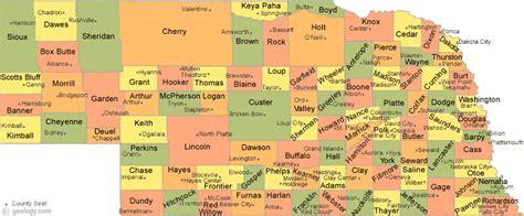 Nebraska Map With Towns And Counties - Goldia Gabriellia