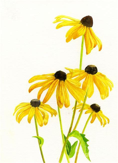 Yellow Black Eyed Susans Painting - Yellow Black Eyed Susans Fine Art ...