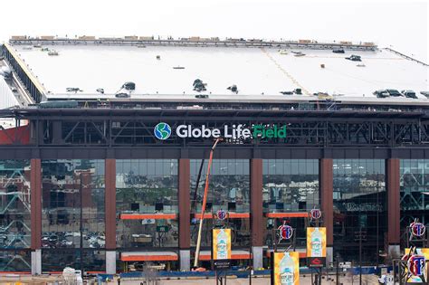 First Exterior Signage Installed at Globe Life Field | Ballpark Digest