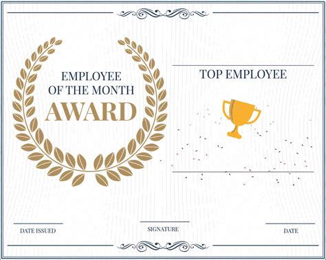 Employee of the Month Award | Awards certificates template, Certificate ...