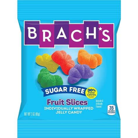 12 PACKS : Brachs Sugar Free Fruit Slices Jelly Candy, 3 Ounce Peg Bag ...