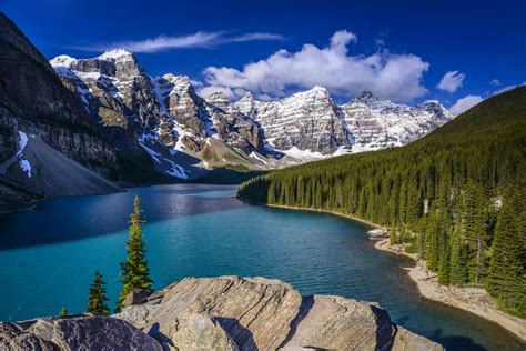 Moraine Lake, Banff National Park, Kanada Foto & Bild | wasser, schnee ...