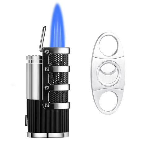 Buy Cigar Lighter, Triple Jet Torch Butane Refillable Lighters with ...