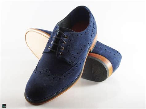 Men's Leather Blue Shoes - 3445 - Leather Collections On Frostfreak.com