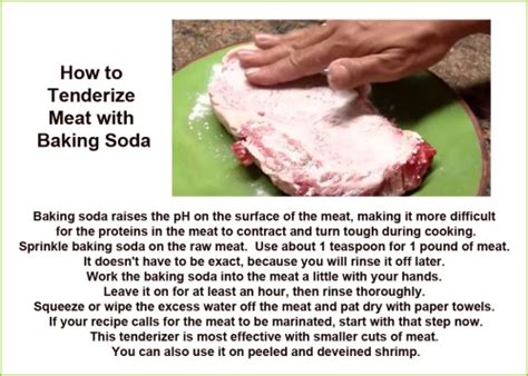 How to tenderize meat with baking soda