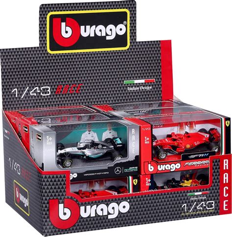 Bburago Hamilton, Verstappen et Leclerc Assortiment de Voitures 1:43 F1 ...