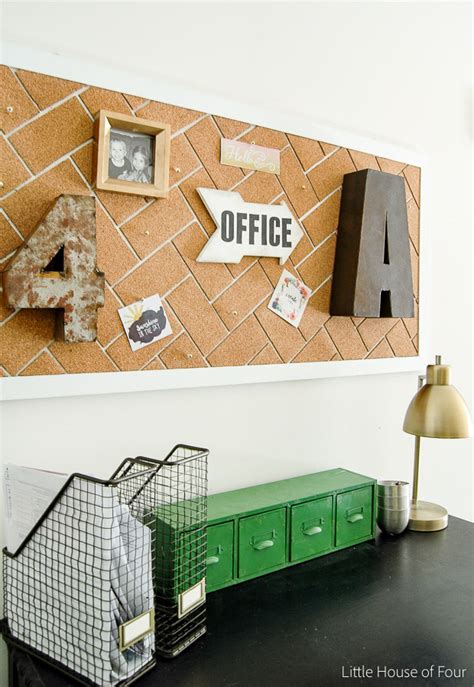 DIY Herringbone Cork Board {Monthly DIY Challenge} | Little House of ...