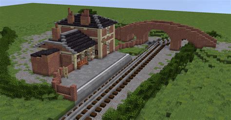 I recreated a small train station from real life Minecraft Map