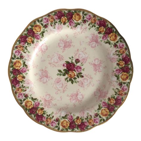 Royal Albert Bone China Rose Pattern Plate | Chairish