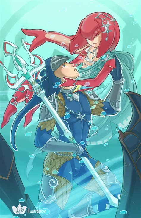 Mipha and Link Breath of the Wild Art Print - Etsy Finland