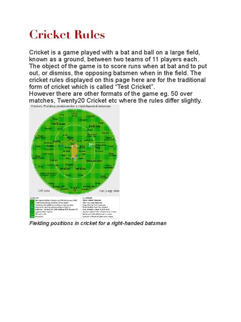 cricket rules pdf | Cricket | Bowling (Cricket)