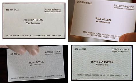 American Psycho Quotes Business Card Cards | Pozycjoner With Paul Allen ...