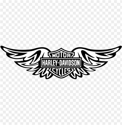 harley wings logo black and white - logo harley davidson vector PNG ...