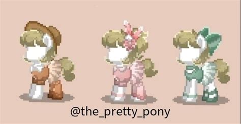 Pony town outfits ideas | Пони, Оттенки