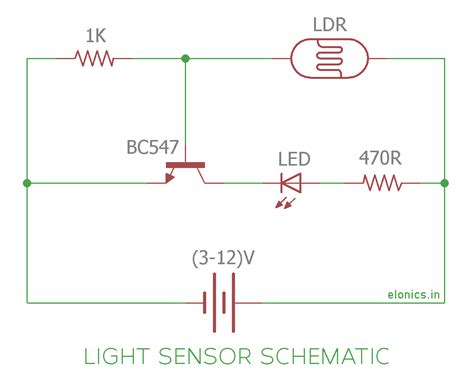 Simple LDR circuit for light sensing (DAY/NIGHT) illumination control