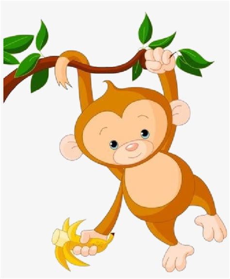 Baby Monkey Clip Art Cute Funny Cartoon Ba Monkey Clip - Cartoon Monkey ...