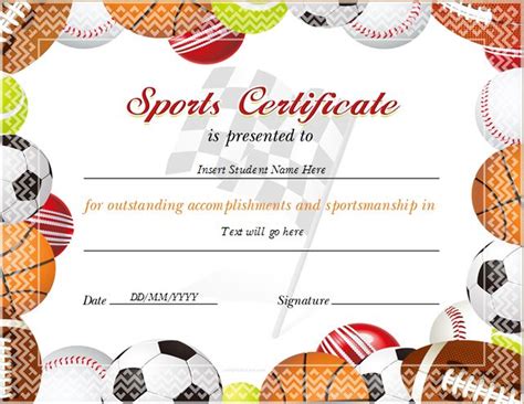 Sports Certificate Templates for MS WORD | Professional Certificate ...