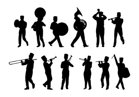 "marching band" - Google Search | Marching band, Silhouette vector ...