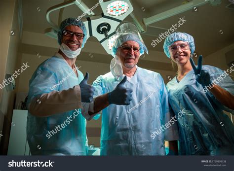 Hospital Operating Room Diverse Team Professional Stock Photo ...