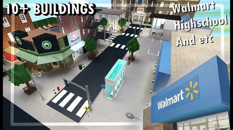 Roblox Bloxburg | Town | Walmart, Highschool & etc Speedbuild (1M ...