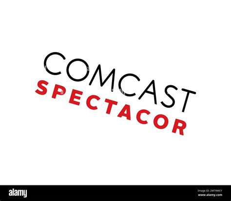 Comcast Spectacor, Rotated Logo, White Background B Stock Photo - Alamy