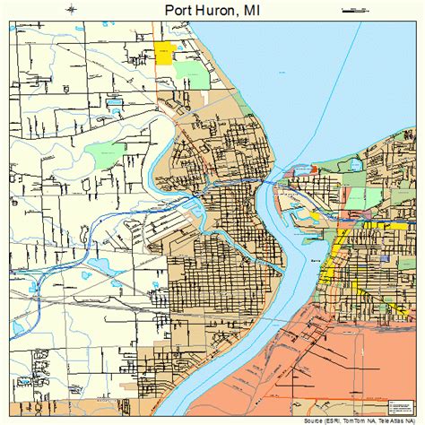 Port Huron Michigan Street Map 2665820