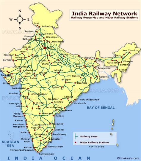 India Railway Map, Map of India Railway Network & Railway Stations ...