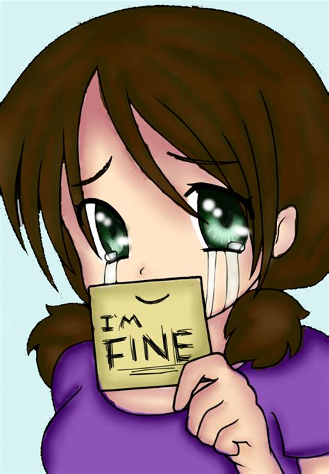 I'm Fine Anime Girl by MythicalPrancer on DeviantArt