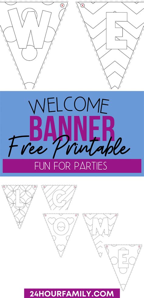 Printable Welcome Banner (Free Template) - 24hourfamily.com