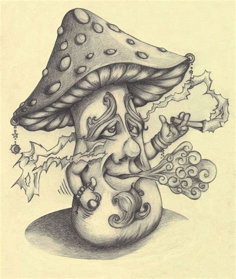 How To Draw Trippy Mushrooms Step By Step at Drawing Tutorials