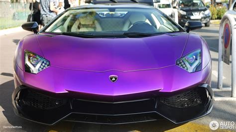 Matte Purple Lamborghini Aventador LP 700-4 50th Roadster. - Teamspeed.com