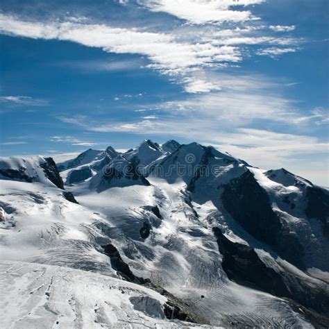 Monte rosa mountain range stock image. Image of peak, glacier - 6976603