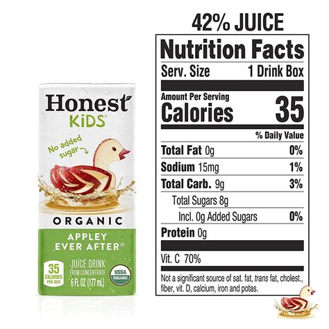 Honest Kids Appley Ever After, Organic Juice Drink, 6 Fl oz Juice Boxes ...