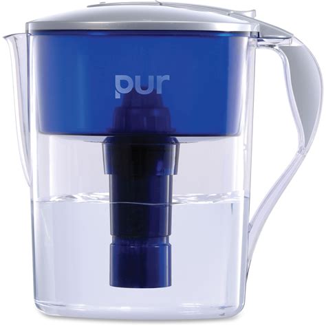 PUR Classic 11 Cup Water Filter Pitcher with LED, CR1100C, Blue, White ...