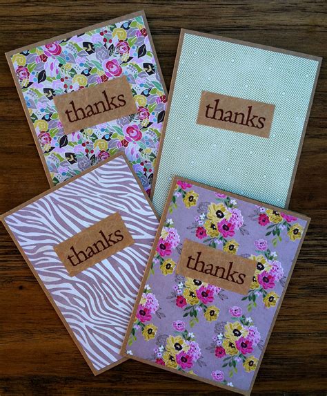 Thank You Cards // Set of 10 | Handmade thank you cards, Simple cards ...