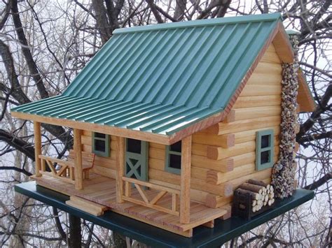 Log Cabin Birdhouse. $185.00, via Etsy. | Unique bird houses, Bird ...