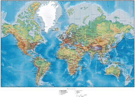 Digital World Terrain map in Adobe Illustrator vector format plus JPEG ...