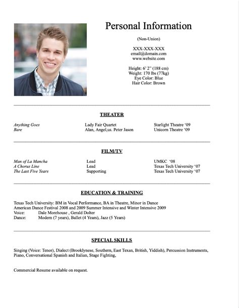 Acting Resume for Beginners in 2023 (All You Need to Know) - Headshots ...