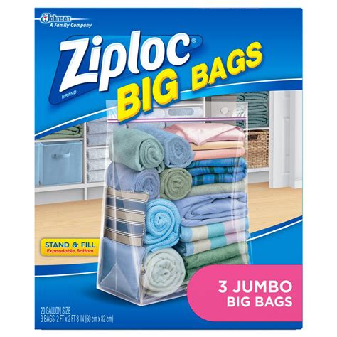 Ziploc 20 gal. Jumbo Plastic Storage Bag-696508 - The Home Depot