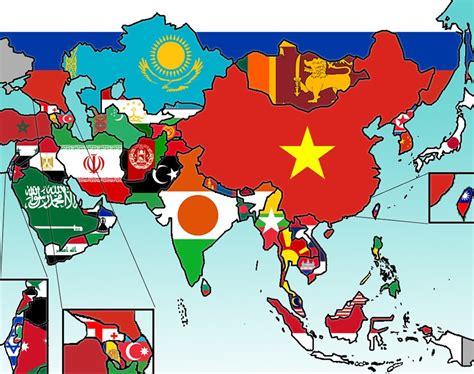 Flag Map Minefield: Asia Quiz