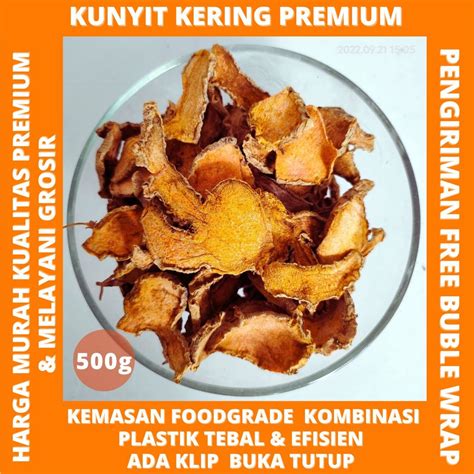 Jual kunyit kering rajang 500g | Shopee Indonesia