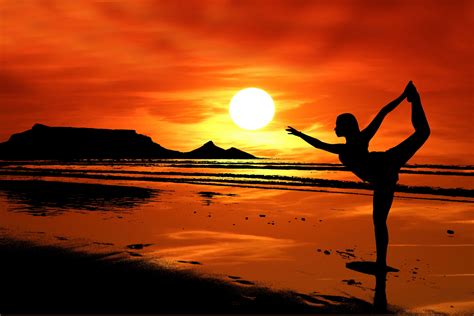 Yoga Silhouette Sunset Free Stock Photo - Public Domain Pictures