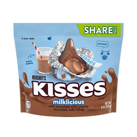 HERSHEY'S KISSES Milklicious Milk Chocolate with Chocolate Fill Share ...