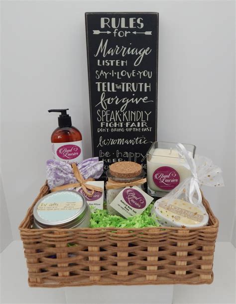 Wedding Gift Basket for the bride and groom, featuring Aunt Laurie’s ...