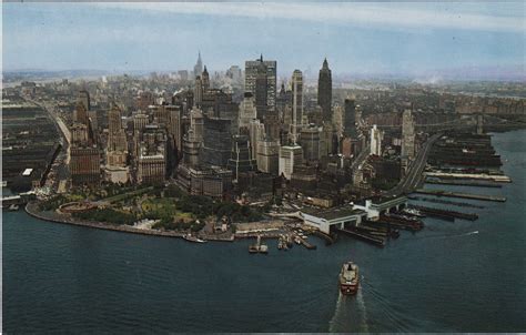 Color Aerial Postcard Views of Manhattan's Skyline In The 1960s & 70s