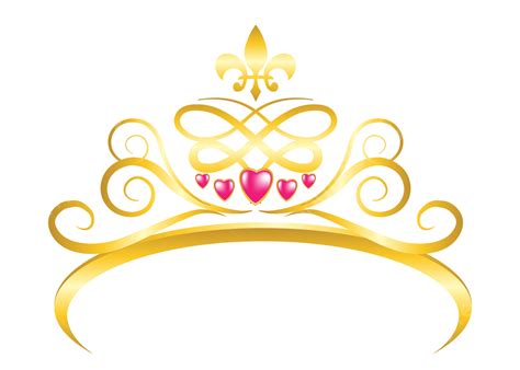 Gold Princess Crown Vector Art PNG, Luxury Gold Princess Crown With ...