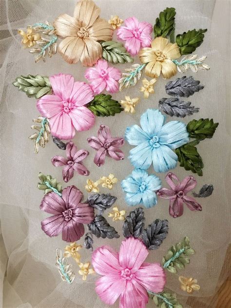 Ribbon Embroidery Flowers Designs