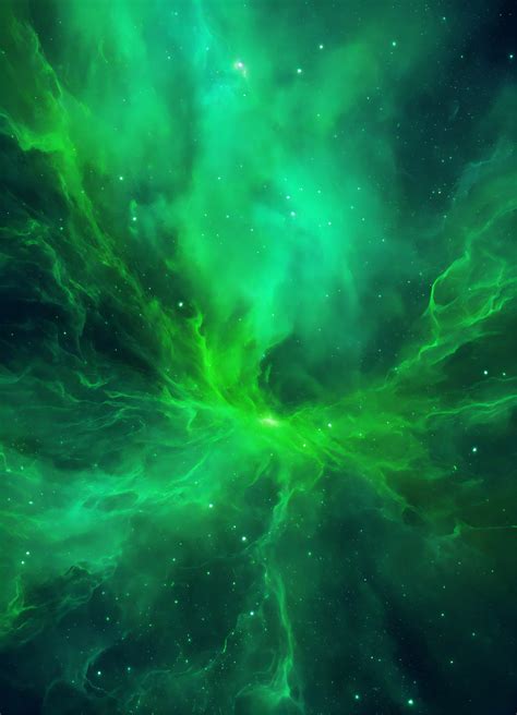 Lexica - Green digital art that looks like nebula