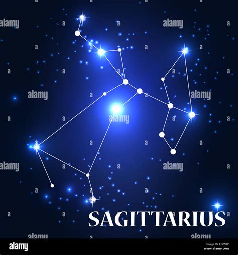 Symbol: Sagittarius Zodiac Sign. Vector Illustration Stock Photo - Alamy