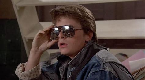 The sunglasses Marty McFly (Michael J. Fox) in Back to the future | Spotern